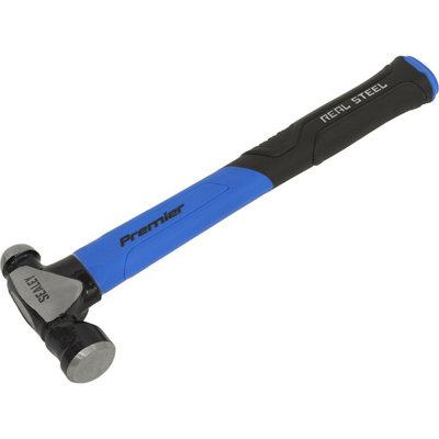  - 16Oz Ball Pein Hammer With Fibreglass Shaft And Rubber Grip For Durability
