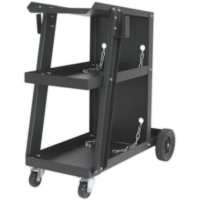 Heavy-Duty Universal Trolley For Portable Mig Welders With Gas Bottle Support from B&Q