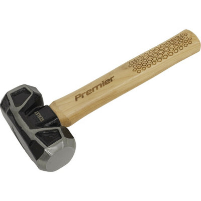3Lb Club Hammer With Durable Hickory Handle And Forged Steel Head For Heavy-Duty Tasks from B&Q