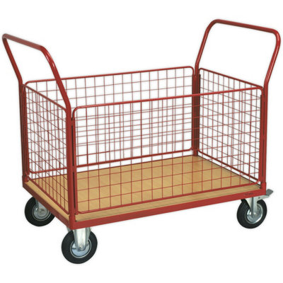 Heavy-Duty Platform Truck With Removable Sides And Braked Castors300Kg Capacity from B&Q