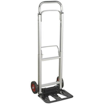 Versatile Lightweight Aluminium Folding Sack Truck With Telescopic Handle90Kg Capacity from B&Q