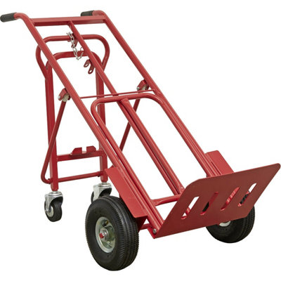  - 250Kg Heavy Duty 3-In-1 Sack Truck With Pneumatic Tyres For Easy Transport