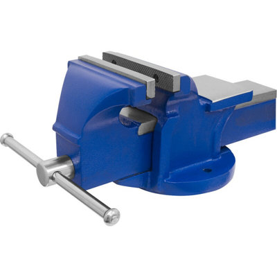Bench Mountable Fixed Base Vice200mm Jaw OpeningCast IronBuilt In Anvil from B&Q