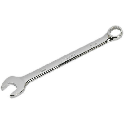 Premium 21mm Steel Combination SpannerLong Slim Chrome Vanadium Wrench from B&Q