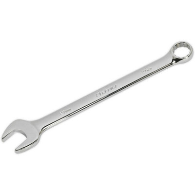 Premium 27mm Steel Combination SpannerLong Slim Chrome Vanadium Wrench from B&Q