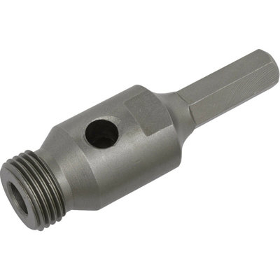 Standard 100mm Hex Chuck AdaptorHolesaw Hole Cutter AdaptorDrill Accessory from B&Q