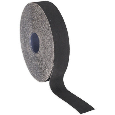 B&Q Twill Emery Roll - 25Mm X 50M - Flexible & Tear Resistant - 60 Grit Blue