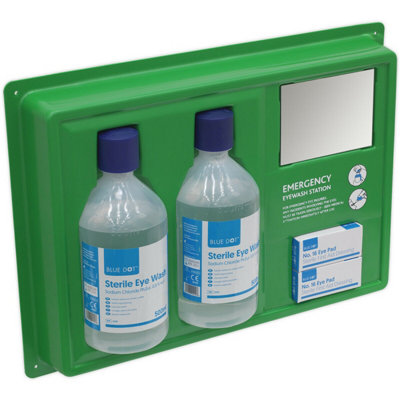 Comprehensive Sterile Eye And Wound Washing Station For Workplace Safety from B&Q