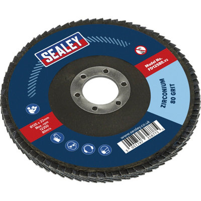  - 125mm Zirconium Flap Disc For Metalworking80 Grit22mm Bore