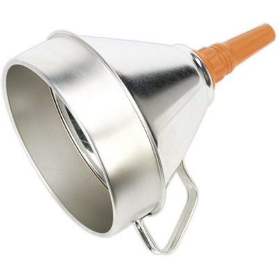 200mm Metal Funnel With High Rim And Brass Filter For Safe Pouring from B&Q