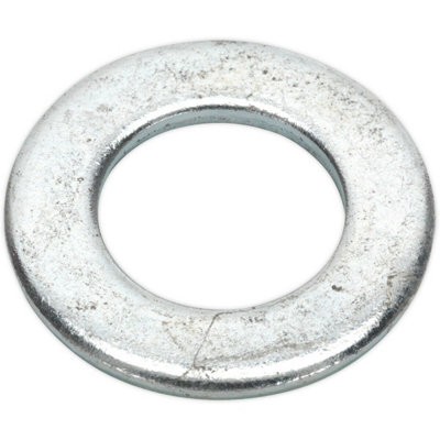 B&Q 50 Pack Form A Flat Zinc Washer - M20 X 37Mm - Din 125 - Metric - Metal Spacer