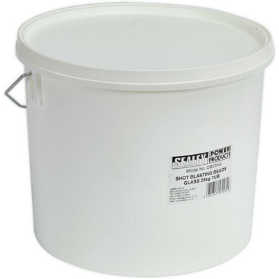 25Kg Premium Shot Blasting Glass Beads For Sand Blasting180-300 Micron Abrasive Media from B&Q