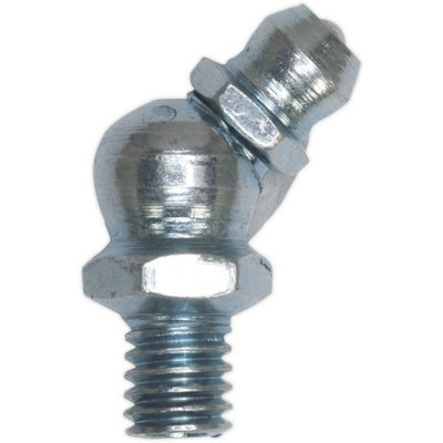 B&Q Pack 45 Degree Angled Grease Nipple Fitting - 1/8" Bsp Gas Imperial Thread Size 25