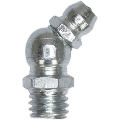 B&Q Pack 45 Degree Angled Grease Nipple Fitting - 1/4" Bsp Gas Imperial Thread Size 25