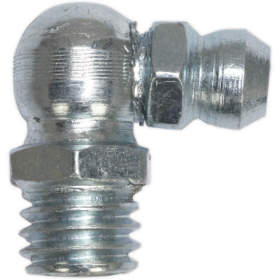 B&Q Pack 90 Degree Angled Grease Nipple Fitting - 1/4" Bsp Gas Imperial Thread Size 25