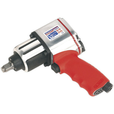 High-Performance Twin Hammer Air Impact Wrench With Reverse Action And 1/2" Drive from B&Q