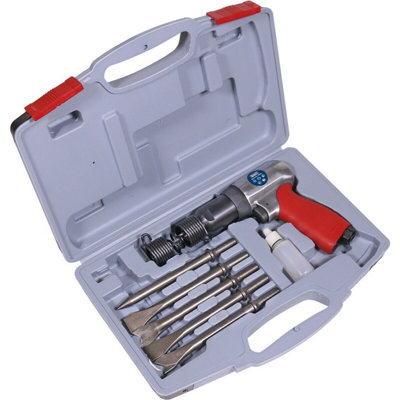 Long Stroke Air Hammer Kit - 1/4" Bsp Inlet - Soft Grip - Handle Exhaust 5056524278659 - Image 3