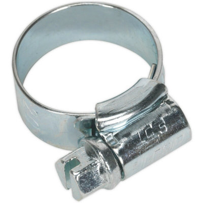  - 30 Pack Zinc Plated Hose Clip13 To 20mm DiameterExternal Pressed Threads