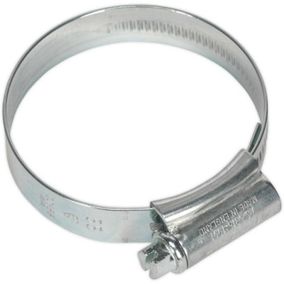 20 Pack Zinc Plated Hose Clip40 To 55mm DiameterExternal Pressed Threads