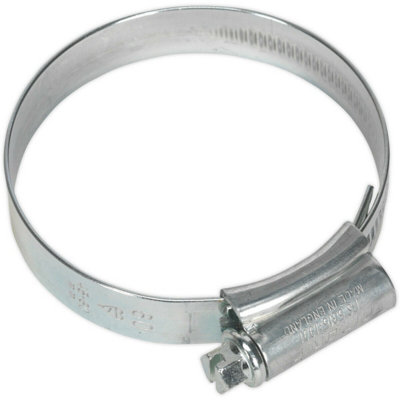 20 Pack Zinc Plated Hose Clip45 To 60mm DiameterExternal Pressed Threads from B&Q