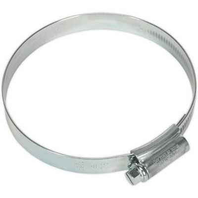 10 Pack Zinc Plated Hose Clip70 To 90mm DiameterExternal Pressed Threads from B&Q