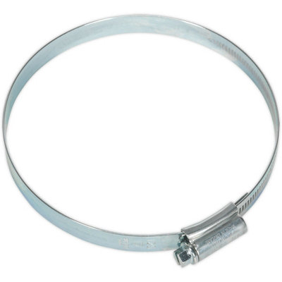 10 Pack Zinc Plated Hose Clip90 To 110mm DiameterExternal Pressed Threads from B&Q