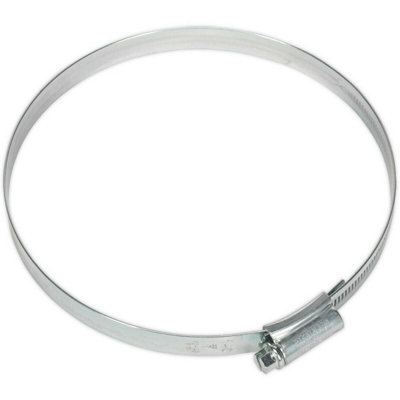  - 10 Pack Zinc Plated Hose Clip110 To 140mm DiameterExternal Pressed Threads