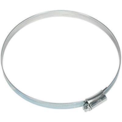 B&Q 10 Pack Zinc Plated Hose Clip - 130 To 160Mm Diameter - External Pressed Threads