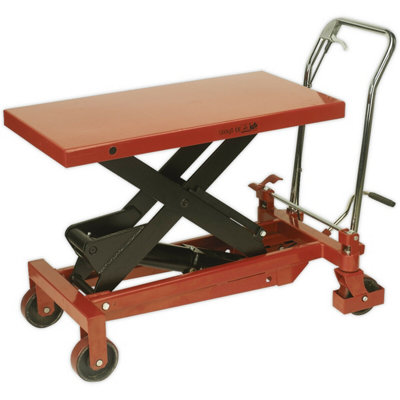  - Heavy Duty Hydraulic Platform Truck With 1000Kg Capacity And Safety Release Mechanism