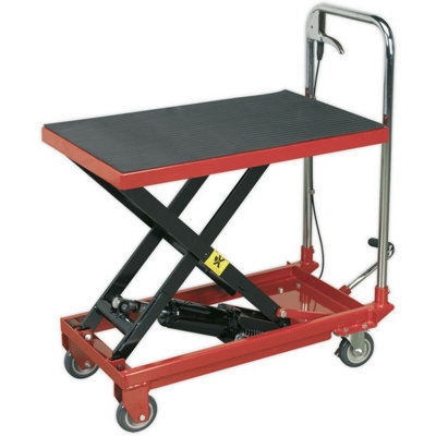 150Kg Heavy Duty Hydraulic Platform Truck With Safety Release Mechanism For Industrial Use from B&Q