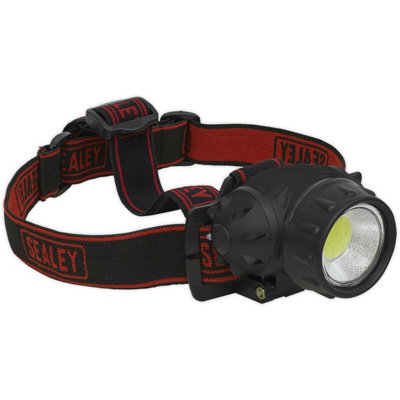 Hands-Free Head Torch Spotlight3W Cob Led200 LumensBattery Powered from B&Q