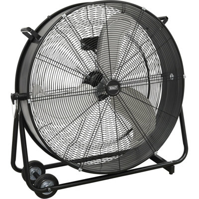 30" Industrial High Velocity Drum Fan2 Speed SettingsWheeled Tilting Stand from B&Q