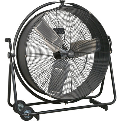 30" Industrial High Velocity Orbital Drum Fan2 Speed360 Degree Tilt from B&Q