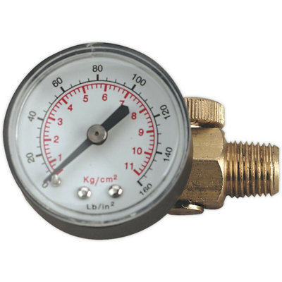 High-Performance On-Gun Air Pressure Regulator Gauge For Spray Guns And Airbrushes from B&Q