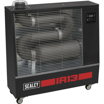 13 Kw Industrial Infrared Diesel Heater With 50L Fuel Tank And Overheat Protection Features from B&Q
