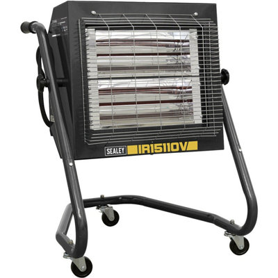 Infrared Halogen Heater1200 / 2400W7 Day TimerThermostat Control110V from B&Q