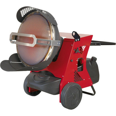 High-Efficiency Infrared Multi-Fuel Heater For ParaffinKeroseneAnd Diesel45.5 Kw With Wheels from B&Q