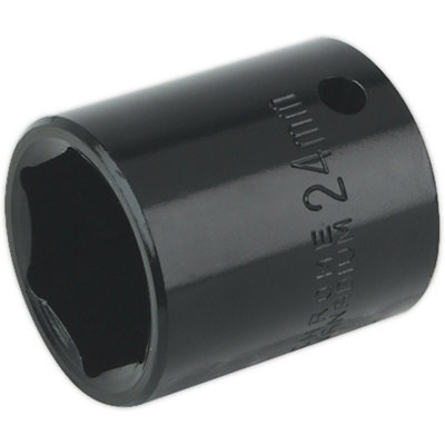Durable 24mm Forged Impact Socket1/2 Inch Square Drive For Professional Use from B&Q