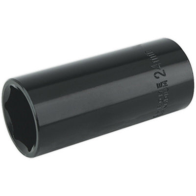 24mm Deep Impact SocketChrome Vanadium 1/2 Inch Square Drive Tool from B&Q