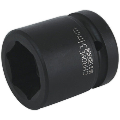  - Durable 34mm Forged Impact Socket For 1 Inch Drive Wrenches