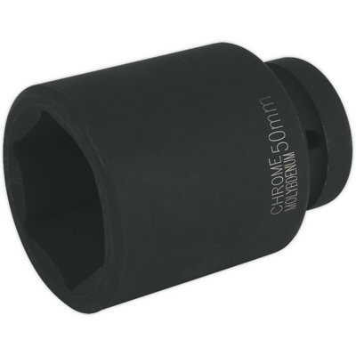 50mm Forged Deep Impact SocketDurable 1 Inch Drive Chromoly Tool from B&Q