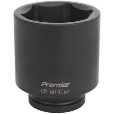 High-Performance 90mm Forged Deep Impact Socket1 Inch Drive from B&Q