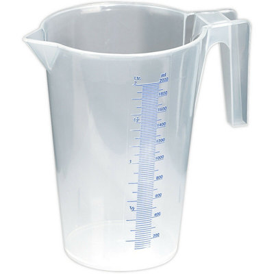 2 Litre Translucent Measuring Jug With Spout And Handle For Precise Measurements from B&Q