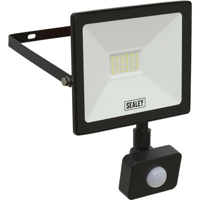 Extra Slim Floodlight With Pir Sensor20W Smd LedIp65 Rated1700 Lumens from B&Q