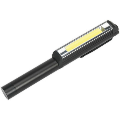 Magnetic Aluminium Penlight Torch3W Cob Led3 X Aaa Battery Powered from B&Q