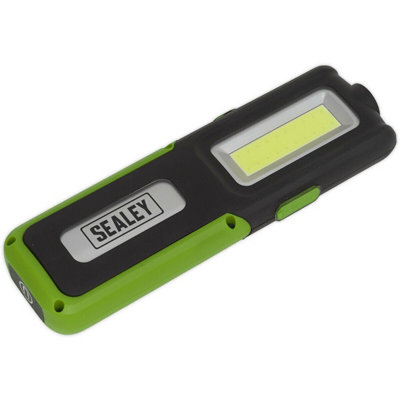 B&Q Rechargeable Inspection With Power Bank - 5W Cob & 3W Smd Led - Light/Green