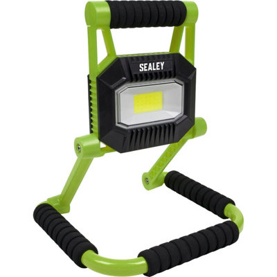 Rechargeable Portable Floodlight10W Cob LedIp67 RatedAdjustable Swivel from B&Q