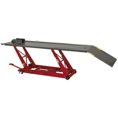 Heavy Duty Hydraulic Motorcycle Lift With 454Kg Capacity And Dual Locking Heights from B&Q