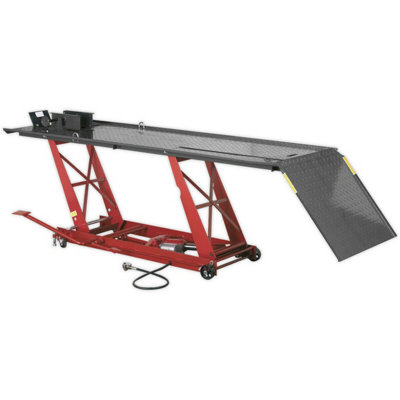 Heavy Duty Air Hydraulic Motorcycle Lift With 454Kg Capacity And Dual Locking Heights from B&Q