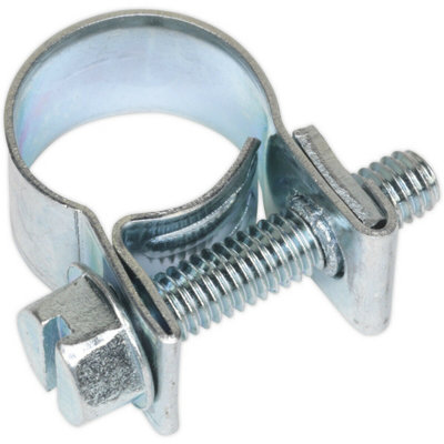 30 Pack Zinc Plated Mini Hose Clip10 To 12mm DiameterHose Pipe Clip Fixing from B&Q